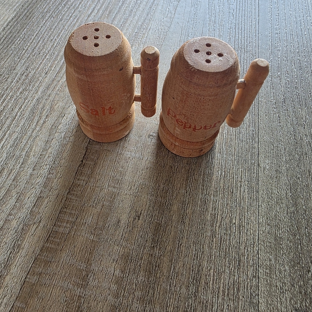Wooden Salt and Pepper Shakers